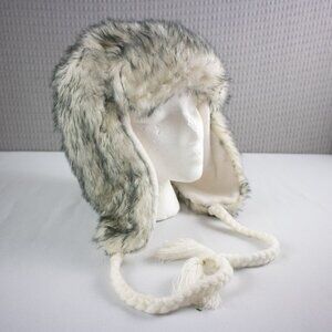 Faux Fur Polyester Puffy Trapper Hat